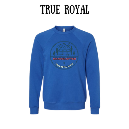 CP - Wander Often - Sponge Fleece Raglan Sweatshirt - Blues, Purples