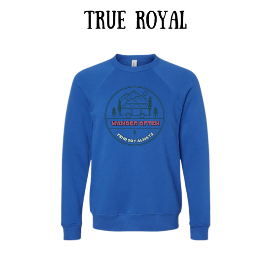 CP - Wander Often - Sponge Fleece Raglan Sweatshirt - Blues, Purples