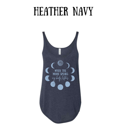 when the moon speaks - women's flowy tank