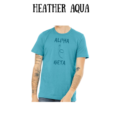 beta to alpha - unisex tee - blues