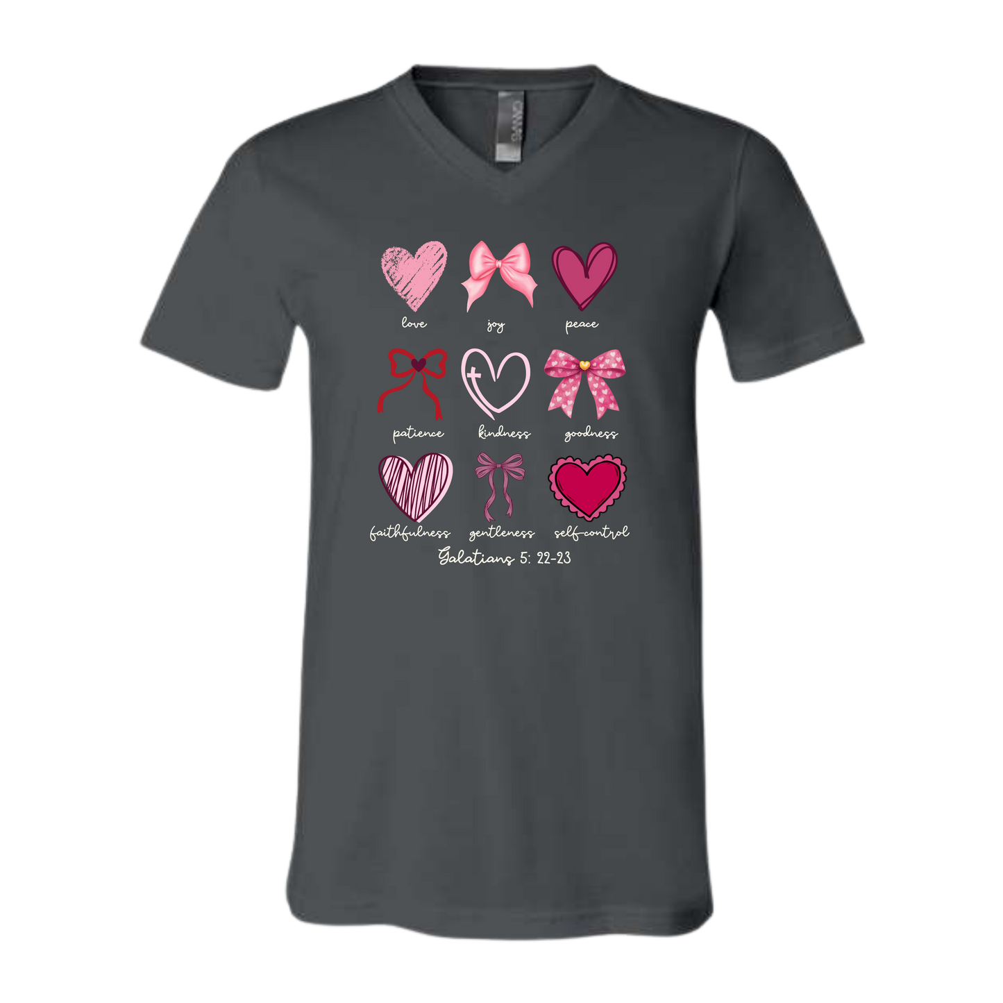 Galatians 5 - Valentines - Bella+Canvas - Unisex V-Neck - Neutral Colors