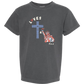 Loves Jesus & America too - Comfort Colors - Heavyweight Youth Tee - Neutral Colors & Blues