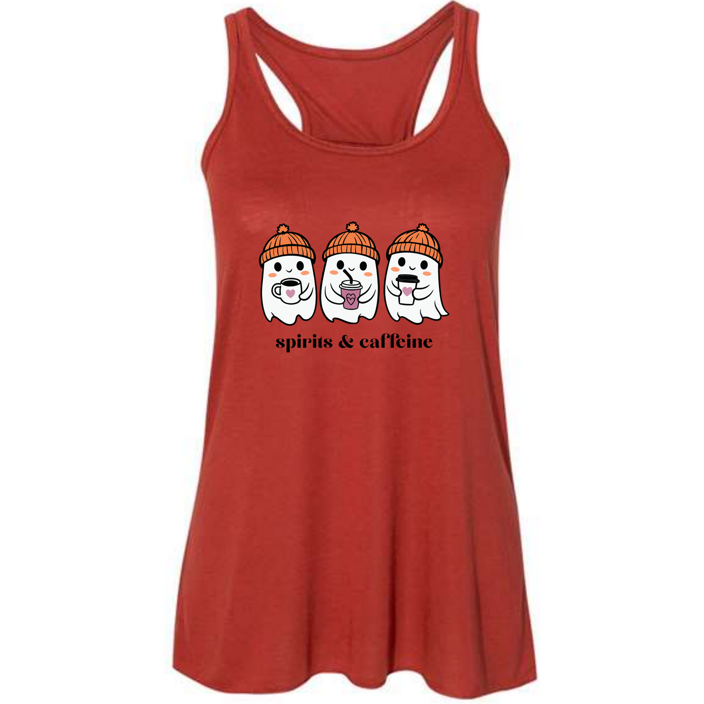 Spirits & Caffeine - Women's Flowy Racerback Tank - Assorted Colors