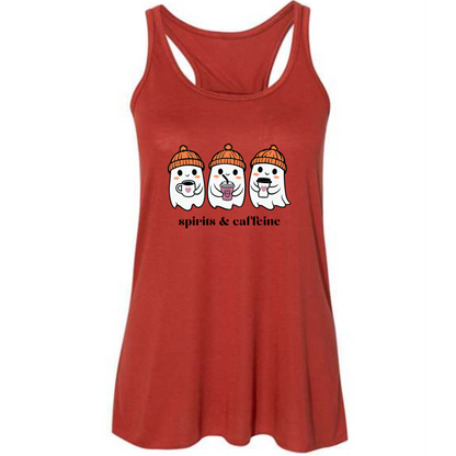 HP - Spirits & Caffeine - Women's Flowy Racerback Tank