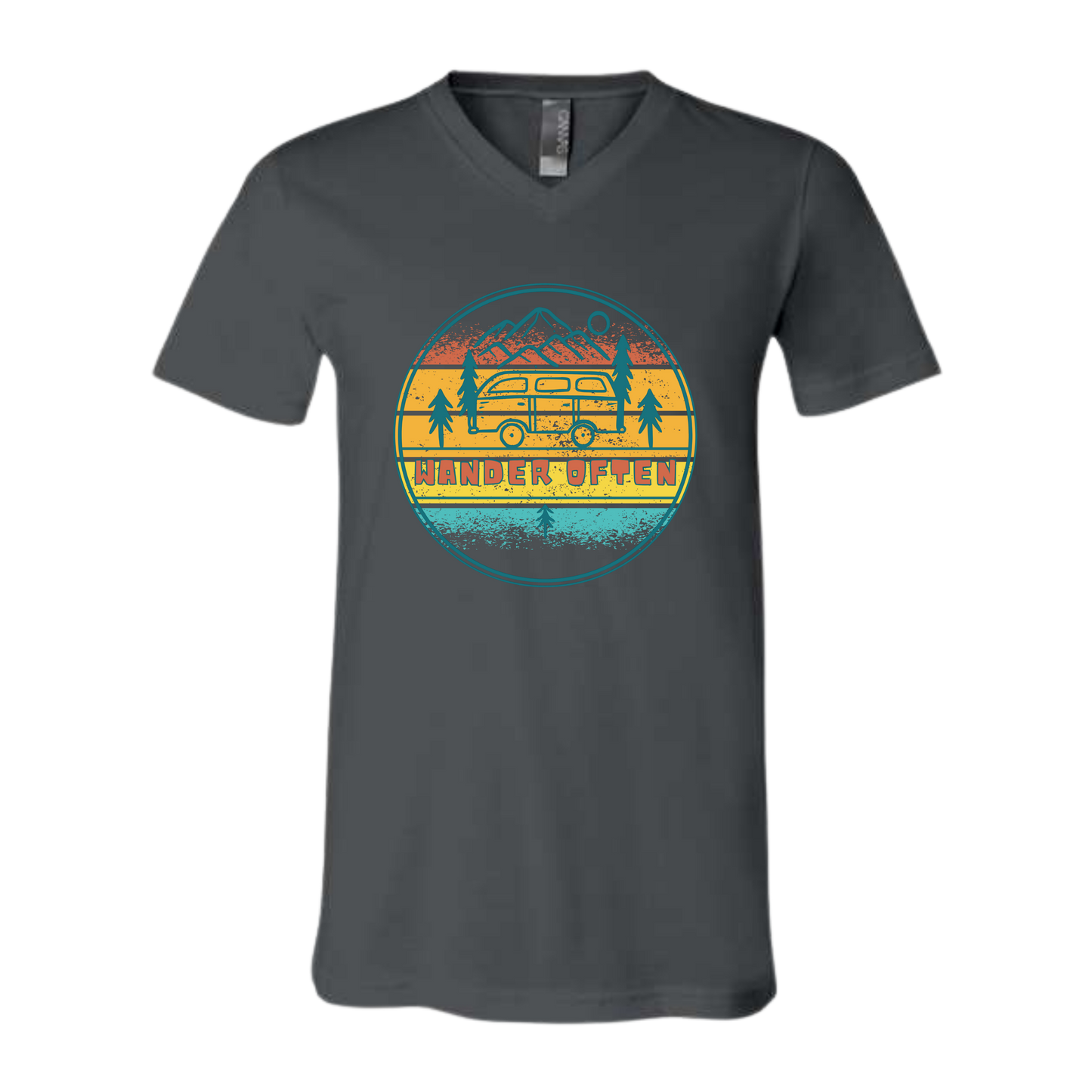 Wander Often - Bella+Canvas - Unisex V-Neck - Neutral Colors