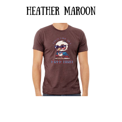 PP - Lovin' Life As A Free Bird - Unisex Tee - Pinks, Purples, Neutrals