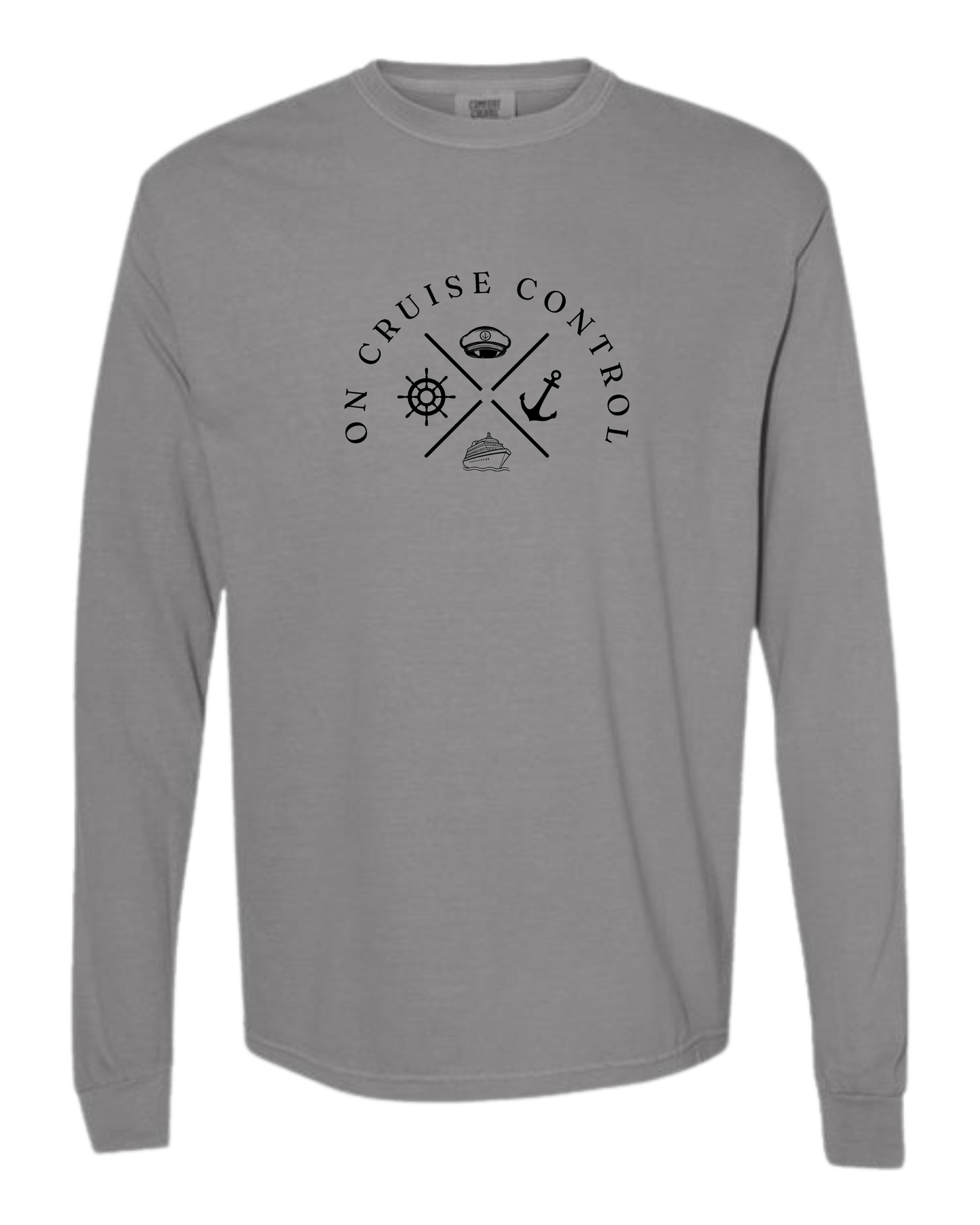 On Cruise Control - Comfort Colors - Heavyweight Long Sleeve Tee - Neutral Colors
