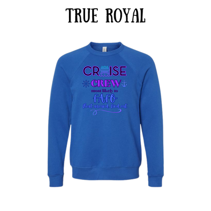 VP - Cruise Crew FAFO - Sponge Fleece Raglan Sweatshirt - Blues, Purples