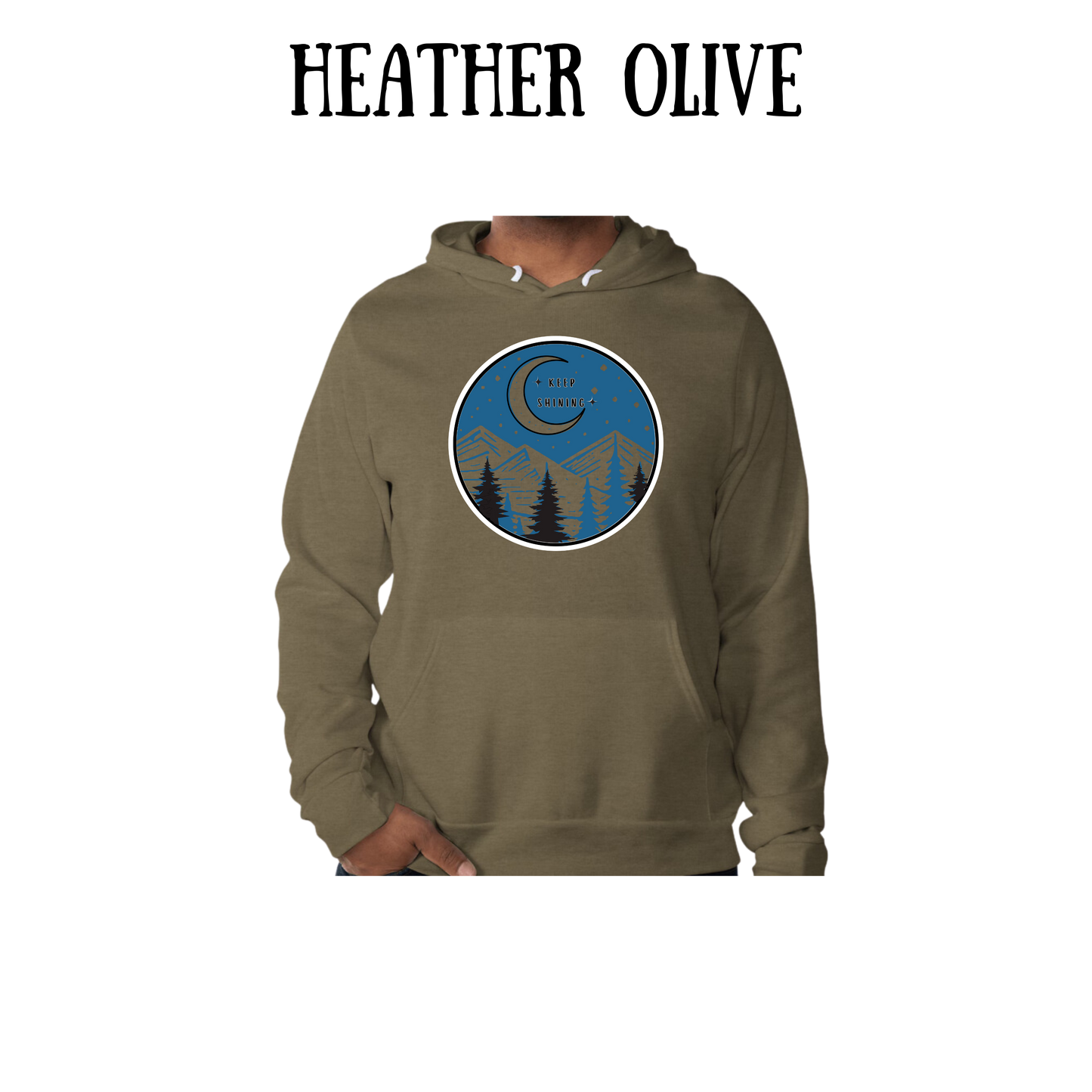 OP - Keep Shining - Sponge Fleece Hoodie - Greens, Neutrals