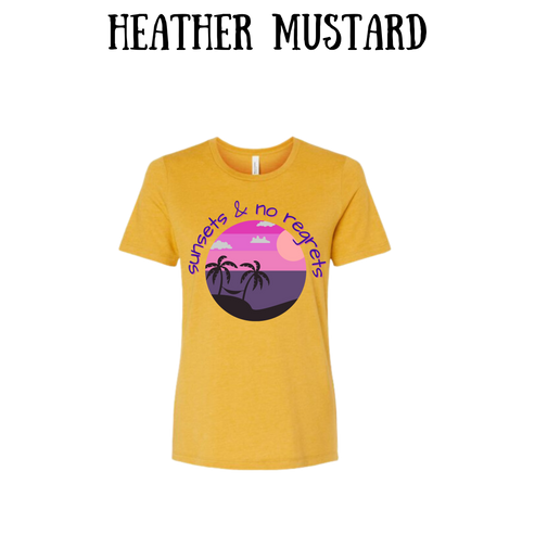 VP - Sunsets & No Regrets - Women's Relaxed Fit Tee - Assorted Colors