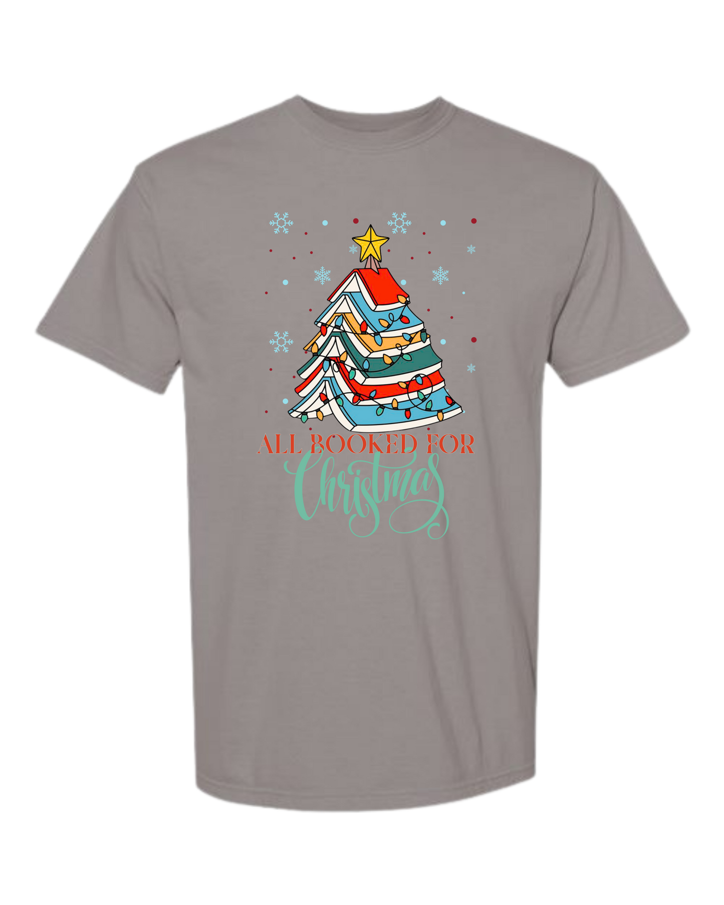 All Booked For Christmas- Comfort Colors - Heavyweight Unisex Tee - Neutrals