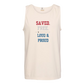 Saved. Free. Loud & Proud - Comfort Colors - Unisex Tank - Neutral Colors & Blues