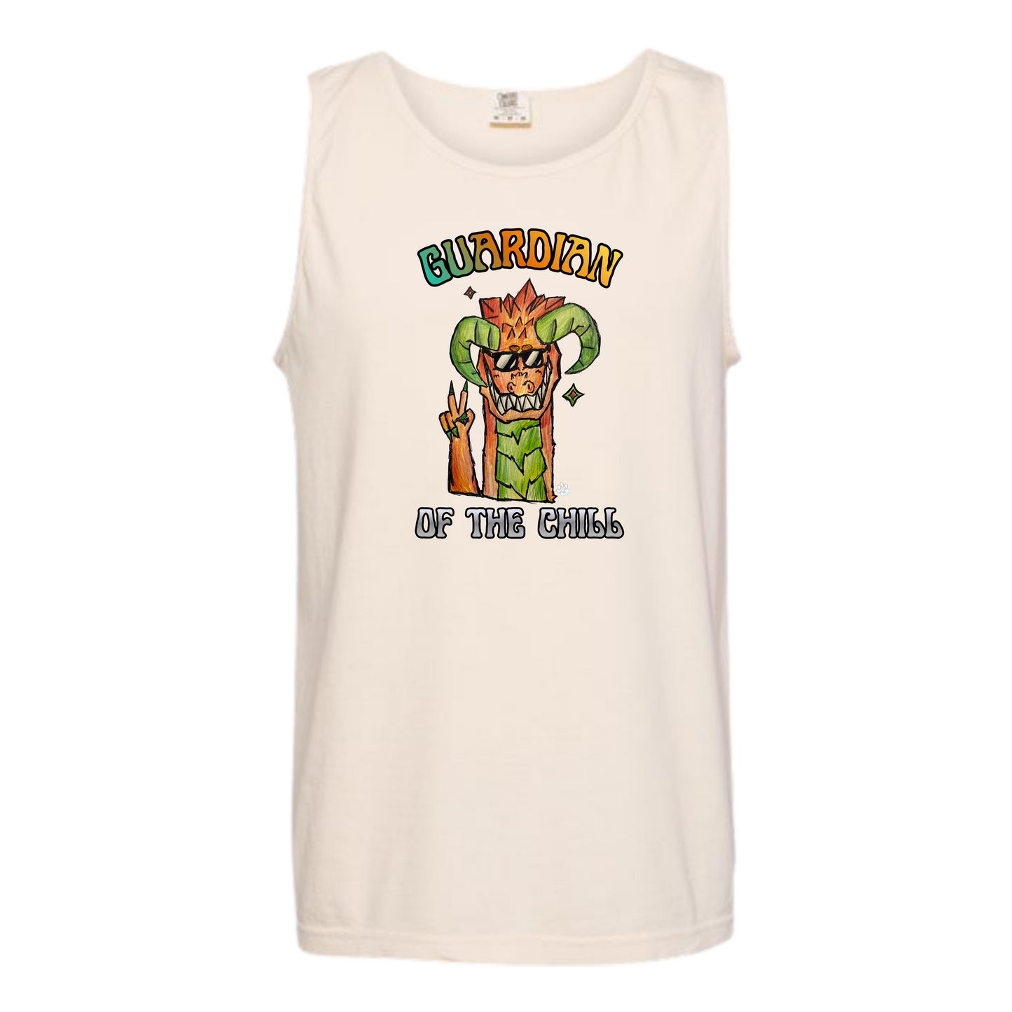 Guardian of The Chill - Comfort Colors - Unisex Tank - Neutral Colors & Blues