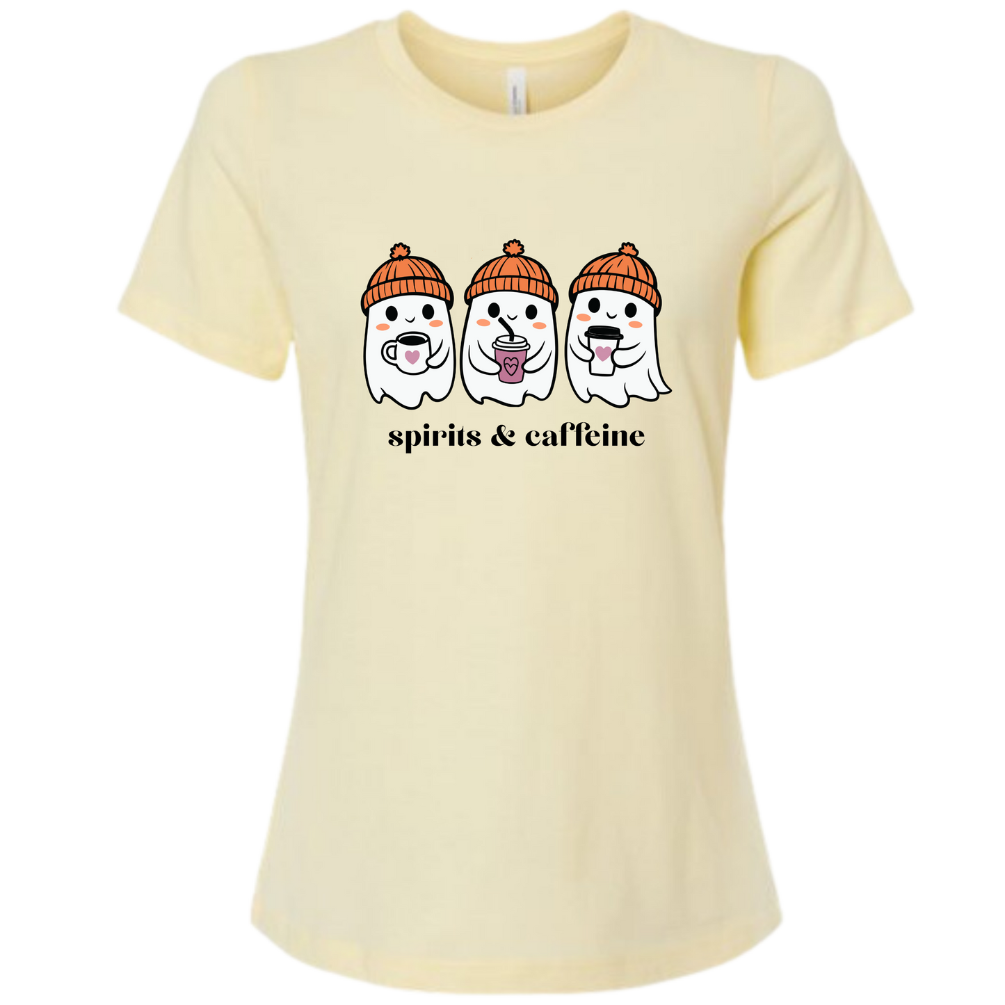 Spirits & Caffeine - Women's Relaxed Fit Tee - Neutrals