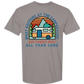 What Happens At The Campground - Comfort Colors - Heavyweight Unisex Tee - Neutral Colors