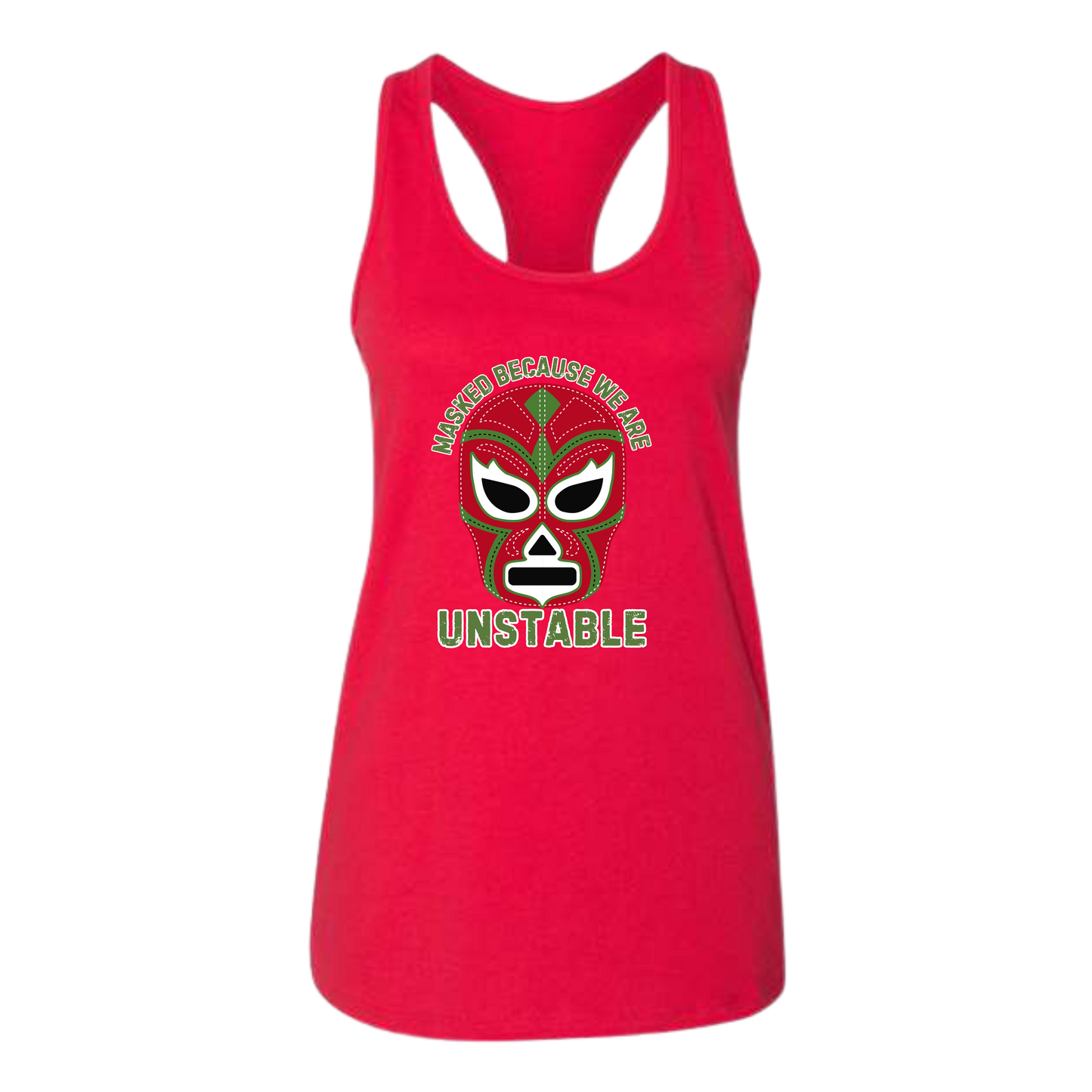 Masked Because We Are Unstable - Bella+Canvas - Women's Jersey Racerback Tank