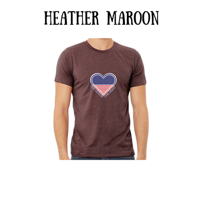 PP - One Nation One Heart - Unisex Tee - Pinks, Purples, Neutrals