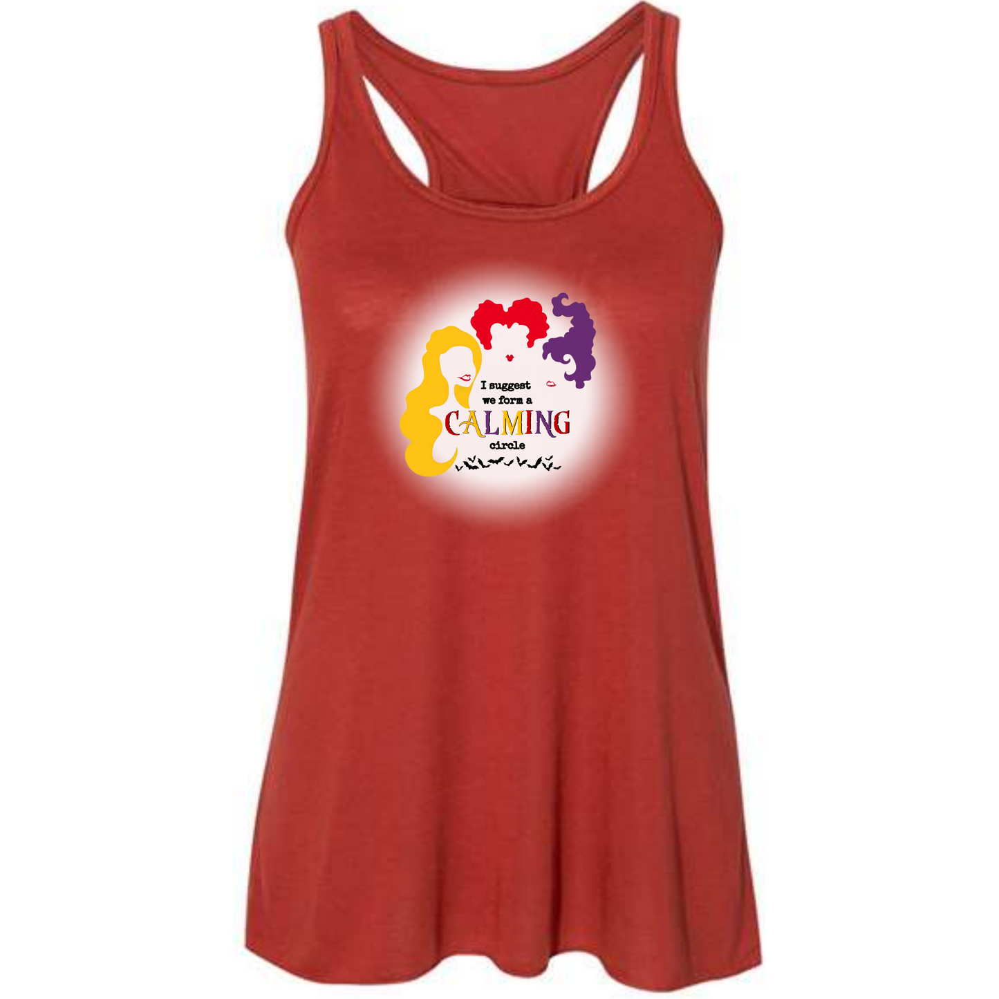 Calming Circle - Women's Flowy Racerback Tank - Assorted Colors
