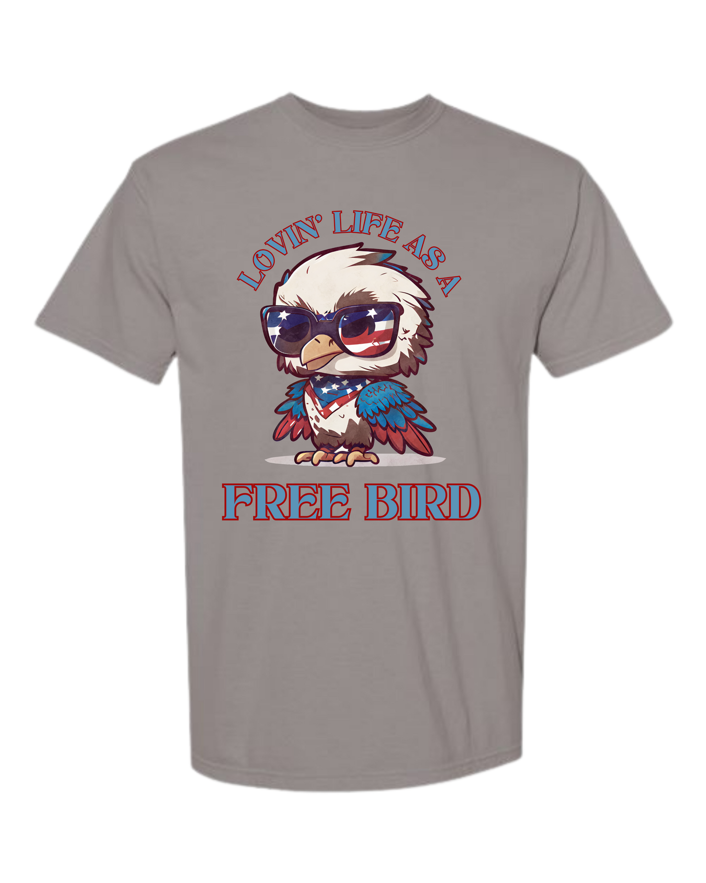 Lovin' Life as a Free Bird - Comfort Colors - Heavyweight Unisex Tee - Neutral Colors