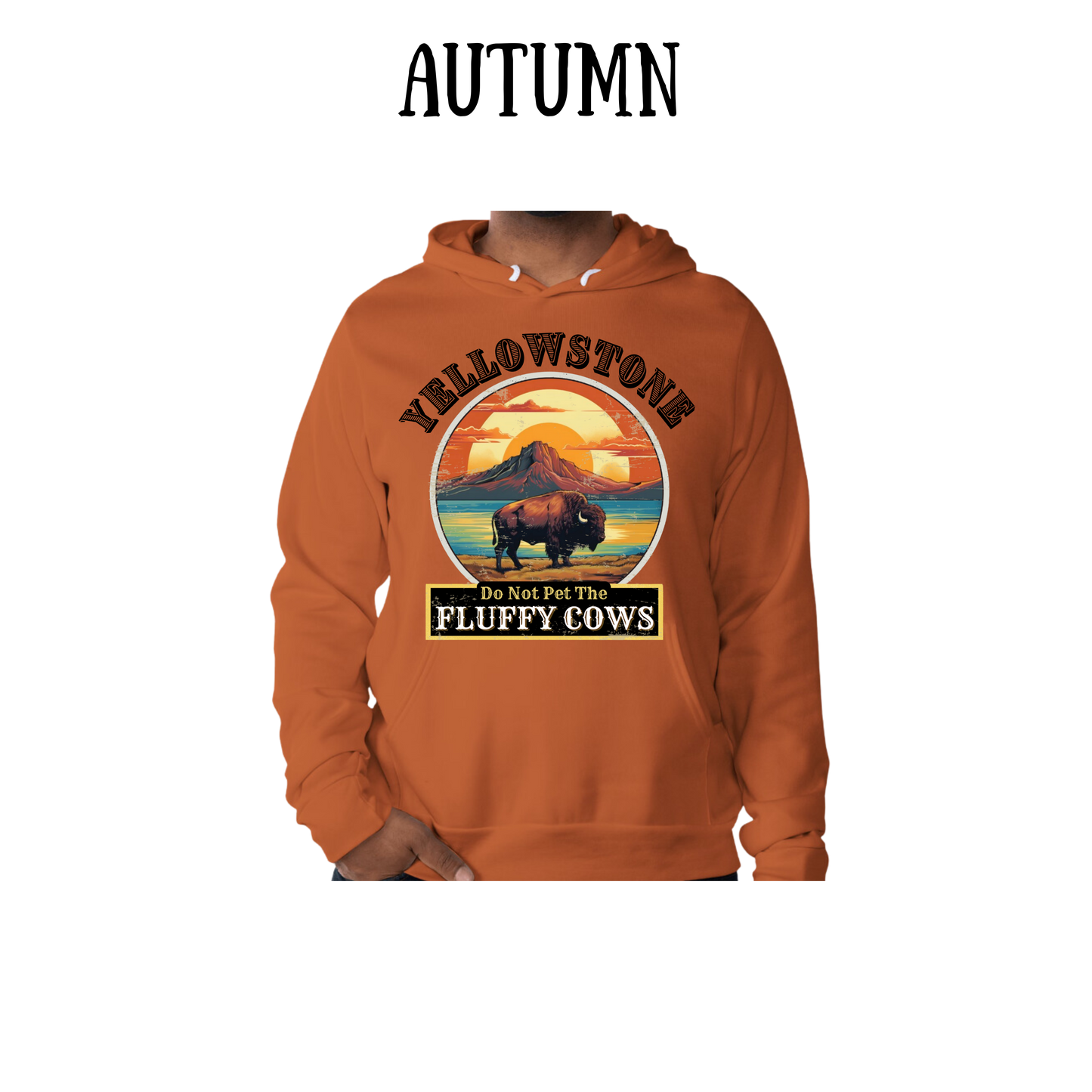 CP - Yellowstone: Fluffy Cows - Sponge Fleece Hoodie - Assorted Colors