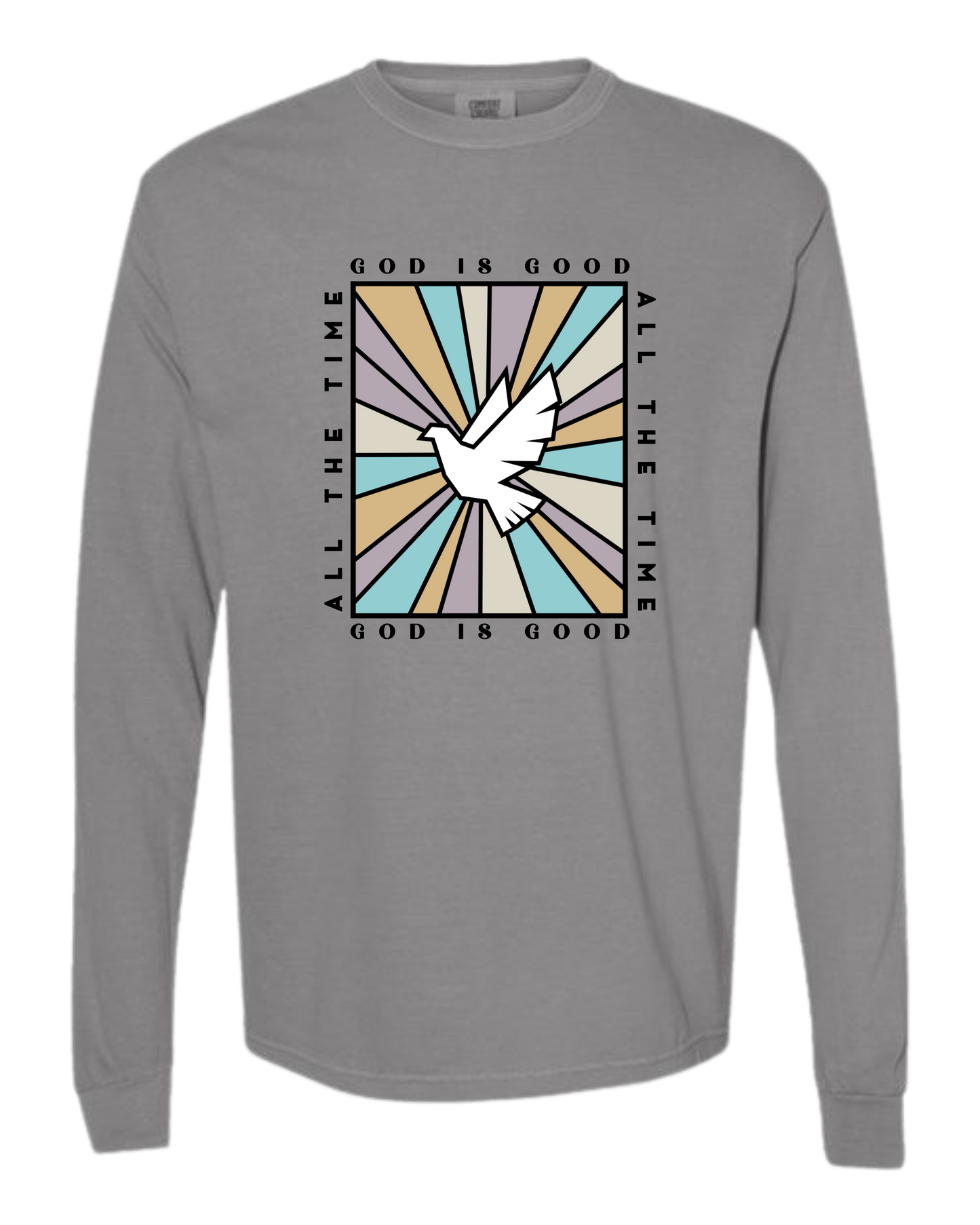 God Is Good - Comfort Colors - Heavyweight Long Sleeve Tee - Neutral Colors