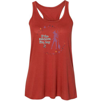 HP - If The Broom Fits - Women's Flowy Racerback Tank