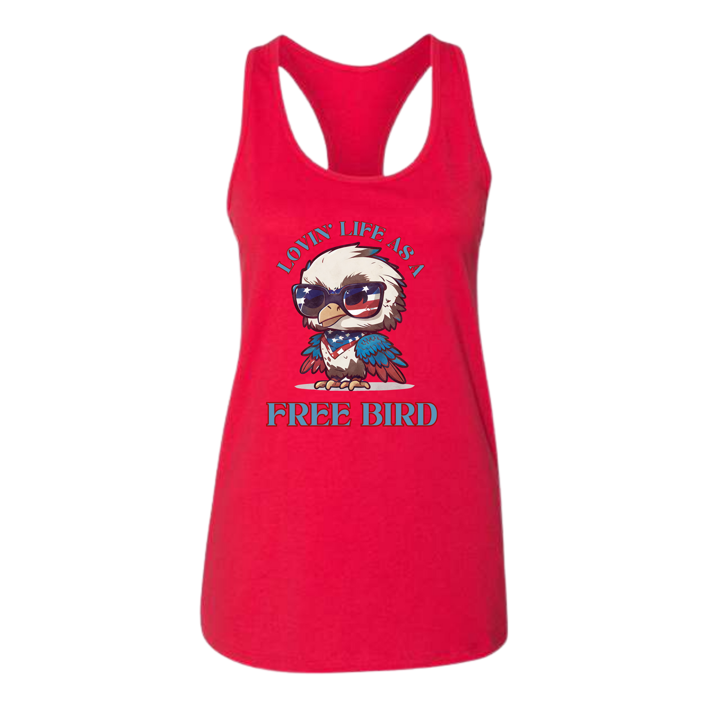 Lovin' Life as a Free Bird - Bella+Canvas - Women's Jersey Racerback Tank