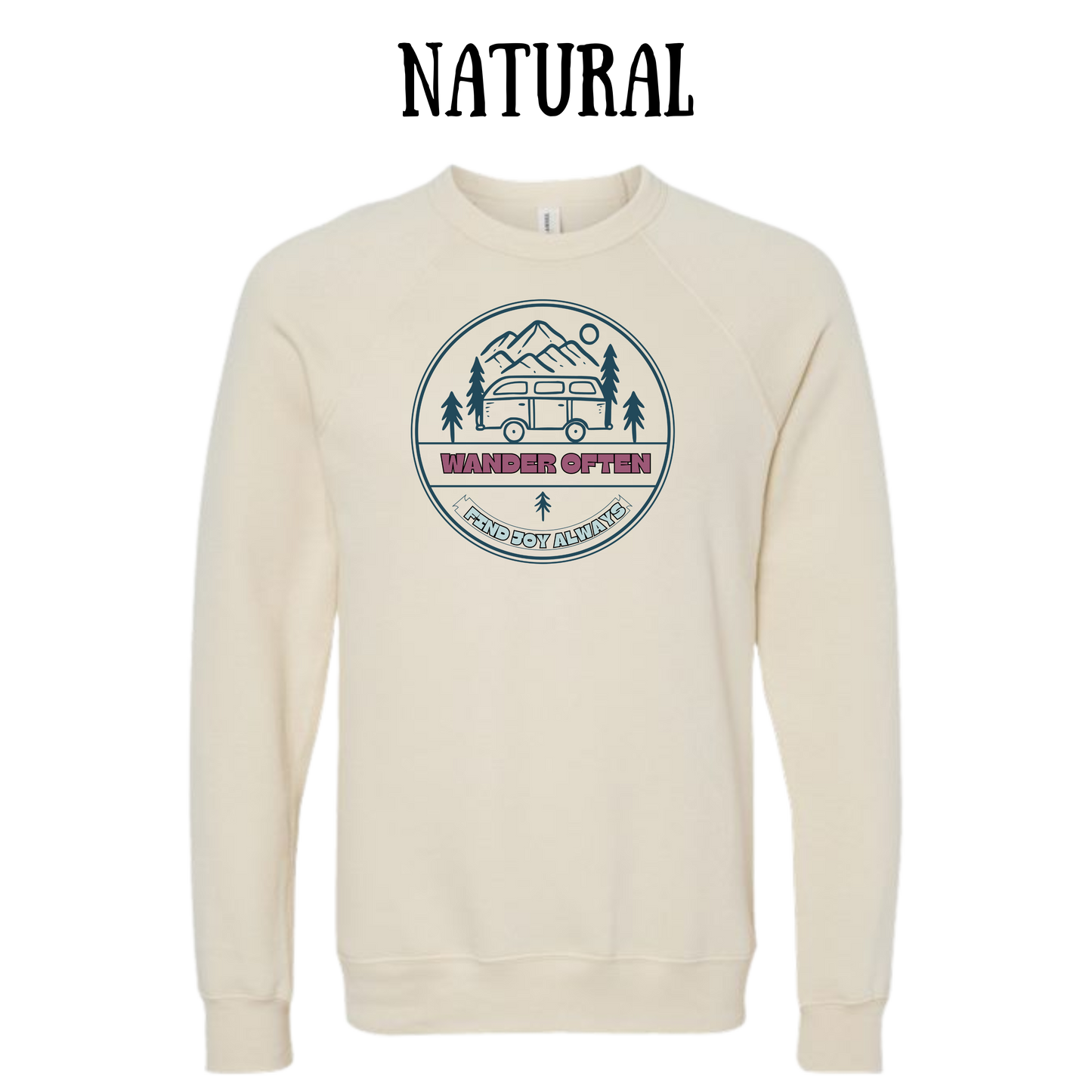 CP - Wander Often - Sponge Fleece Raglan Sweatshirt - Greens, Neutrals