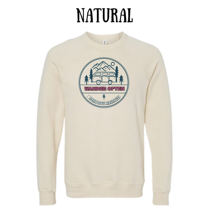 CP - Wander Often - Sponge Fleece Raglan Sweatshirt - Greens, Neutrals