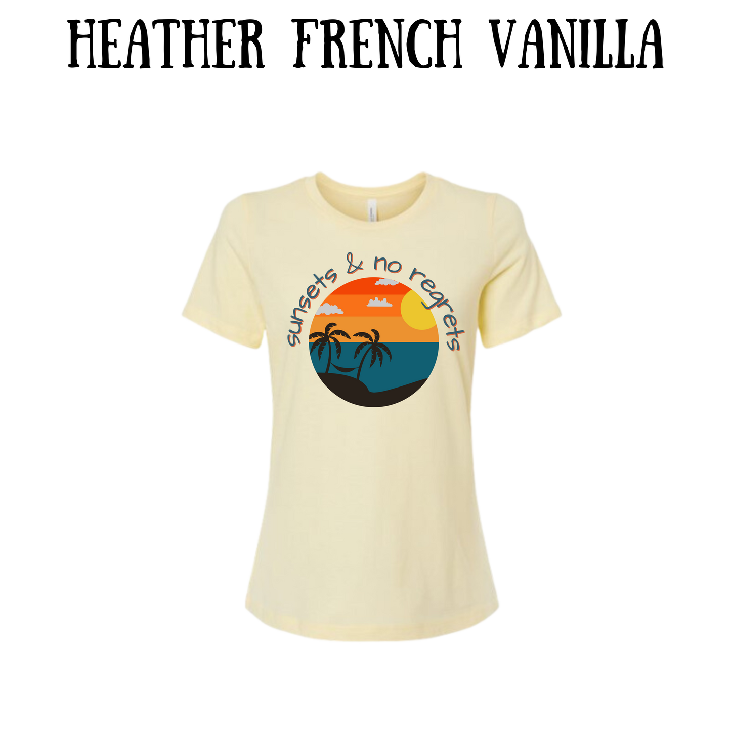 VP - Sunsets & No Regrets - Women's Relaxed Fit Tee - Neutrals
