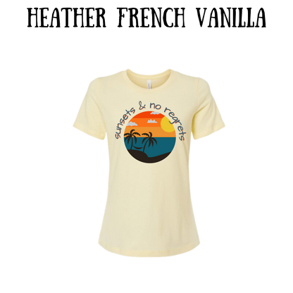 VP - Sunsets & No Regrets - Women's Relaxed Fit Tee - Neutrals