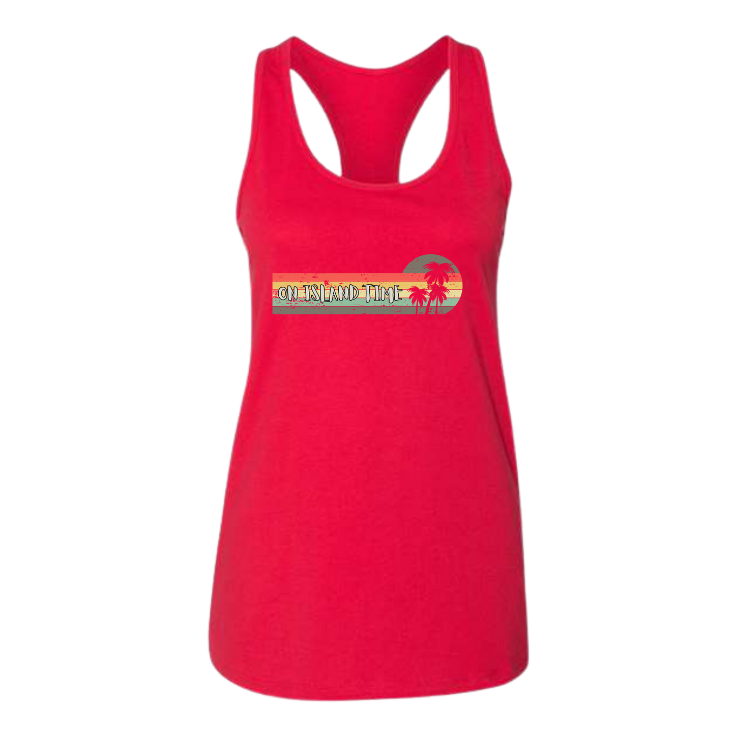 On Island Time - Bella+Canvas - Women's Jersey Racerback Tank