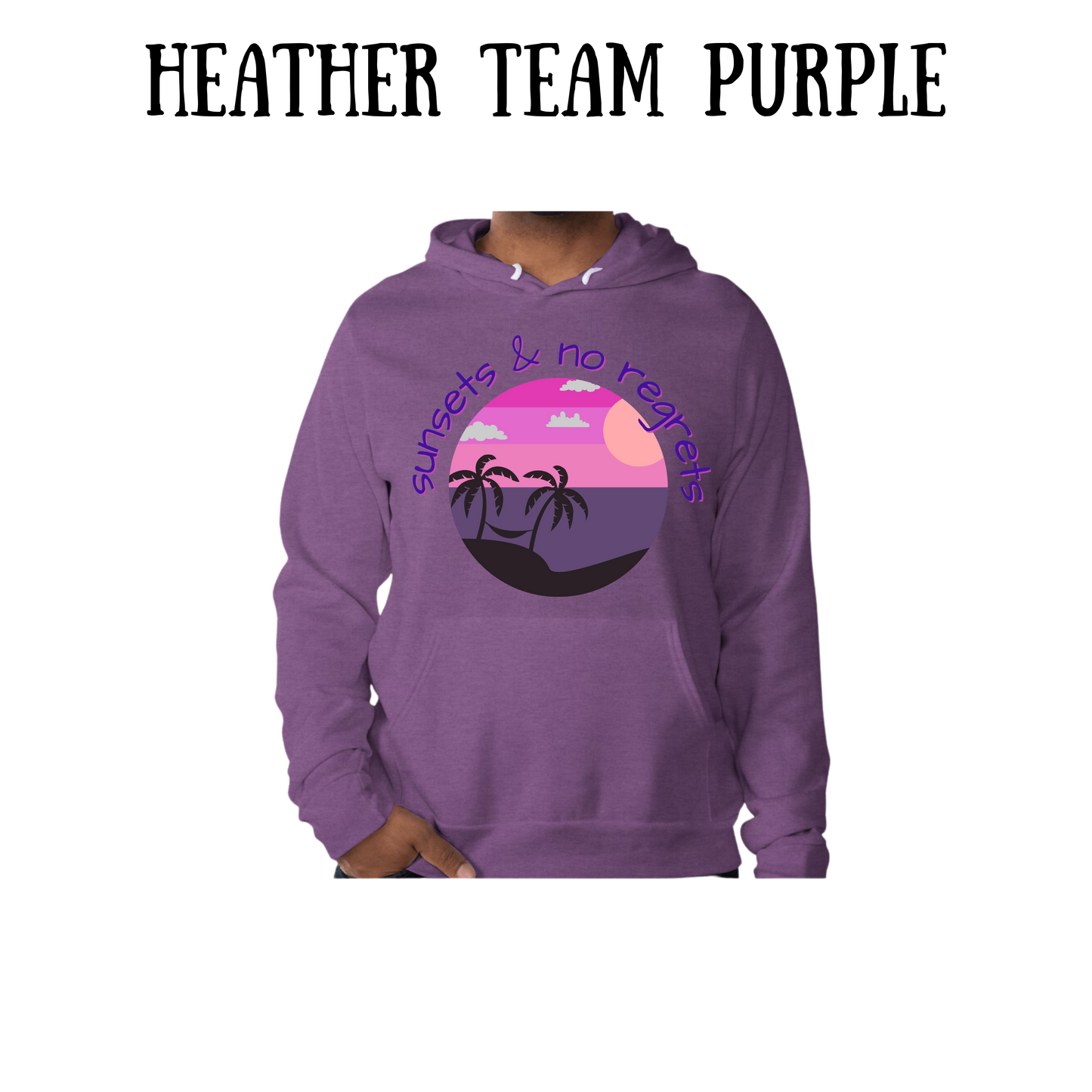 VP - Sunsets & No Regrets - Sponge Fleece Hoodie - Blues, Purples
