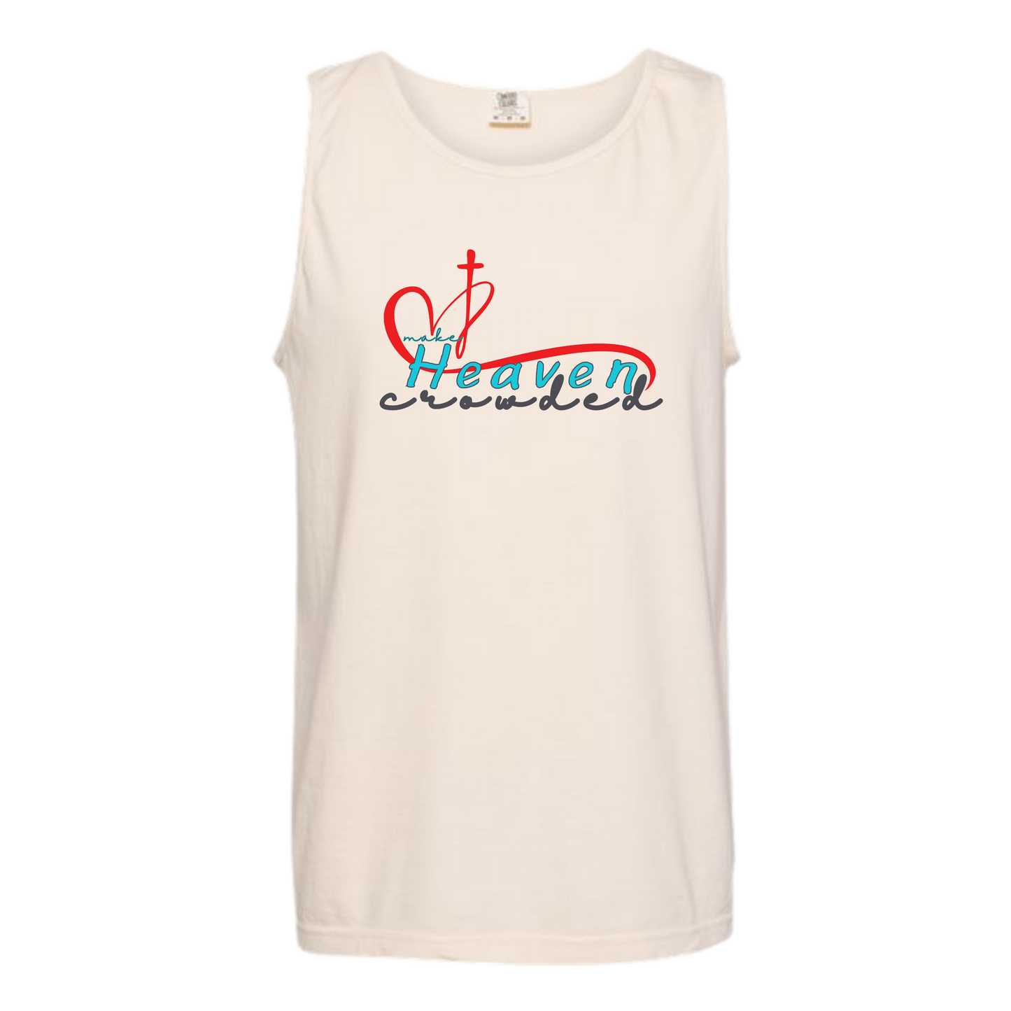 Make Heaven Crowded - Comfort Colors - Unisex Tank - Neutral Colors & Blues