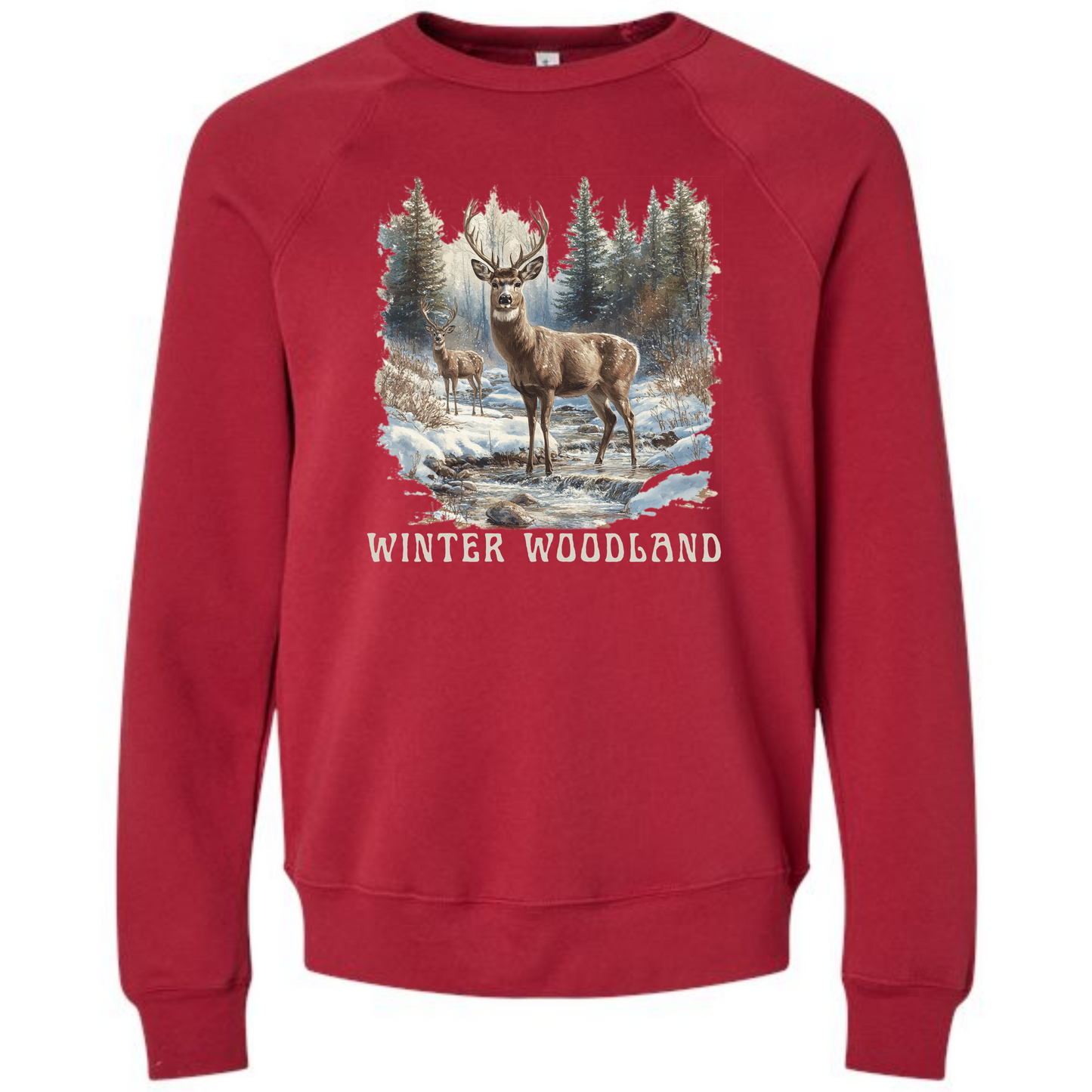 Winter Wonderland - Sponge Fleece Raglan Sweatshirt - Assorted Colors