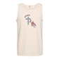 Loves Jesus & America too - Comfort Colors - Unisex Tank - Neutral Colors & Blues
