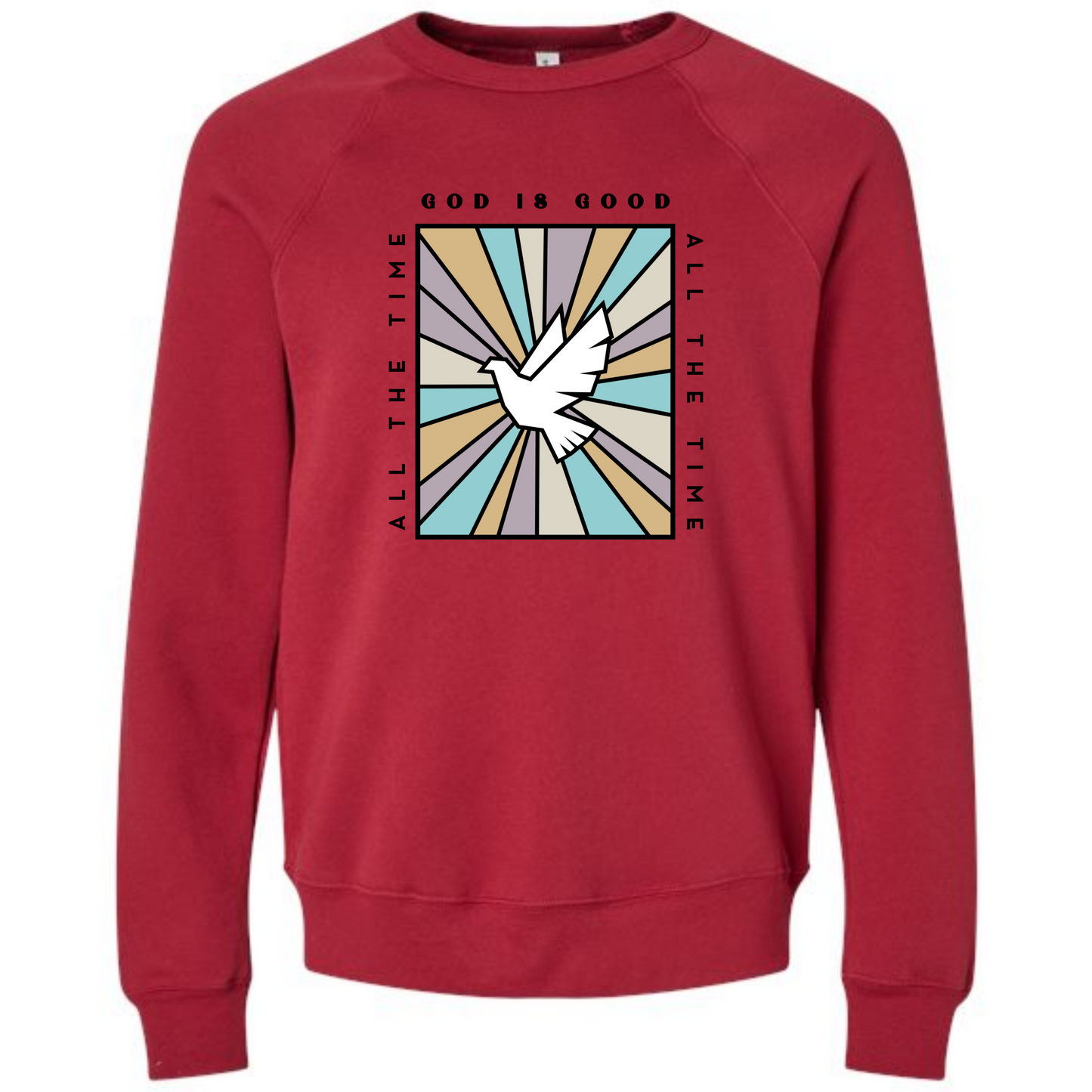 God Is Good - Sponge Fleece Raglan Sweatshirt - Assorted Colors