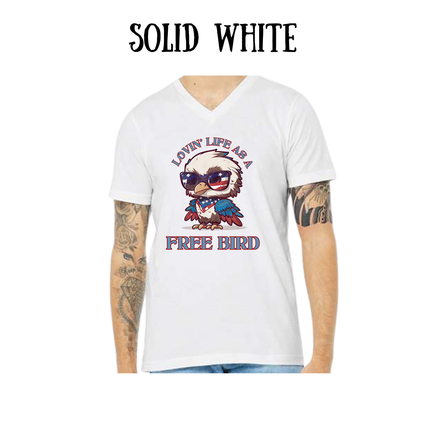 PP - Loving Life As A Free Bird - Unisex V-Neck - Neutral Colors