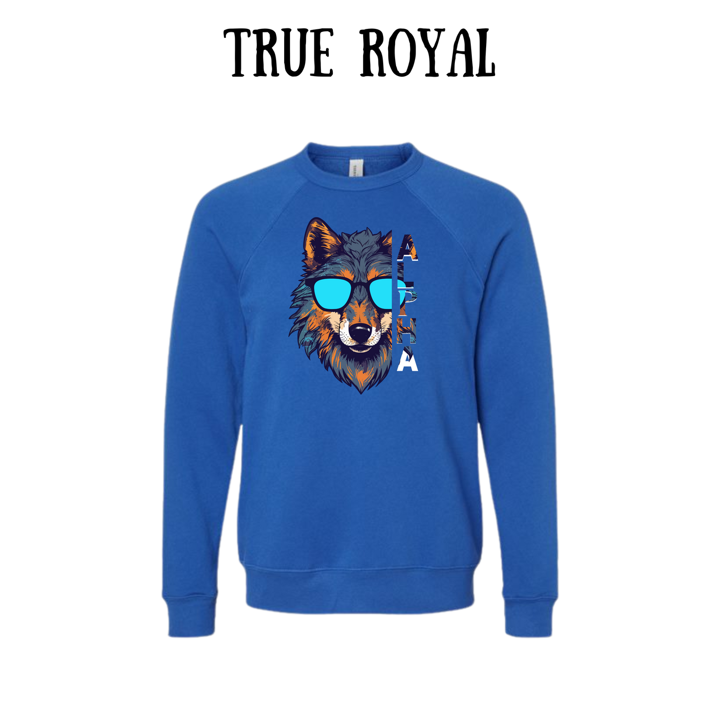 BP - Alpha - Sponge Fleece Raglan Sweatshirt - Blues, Purples