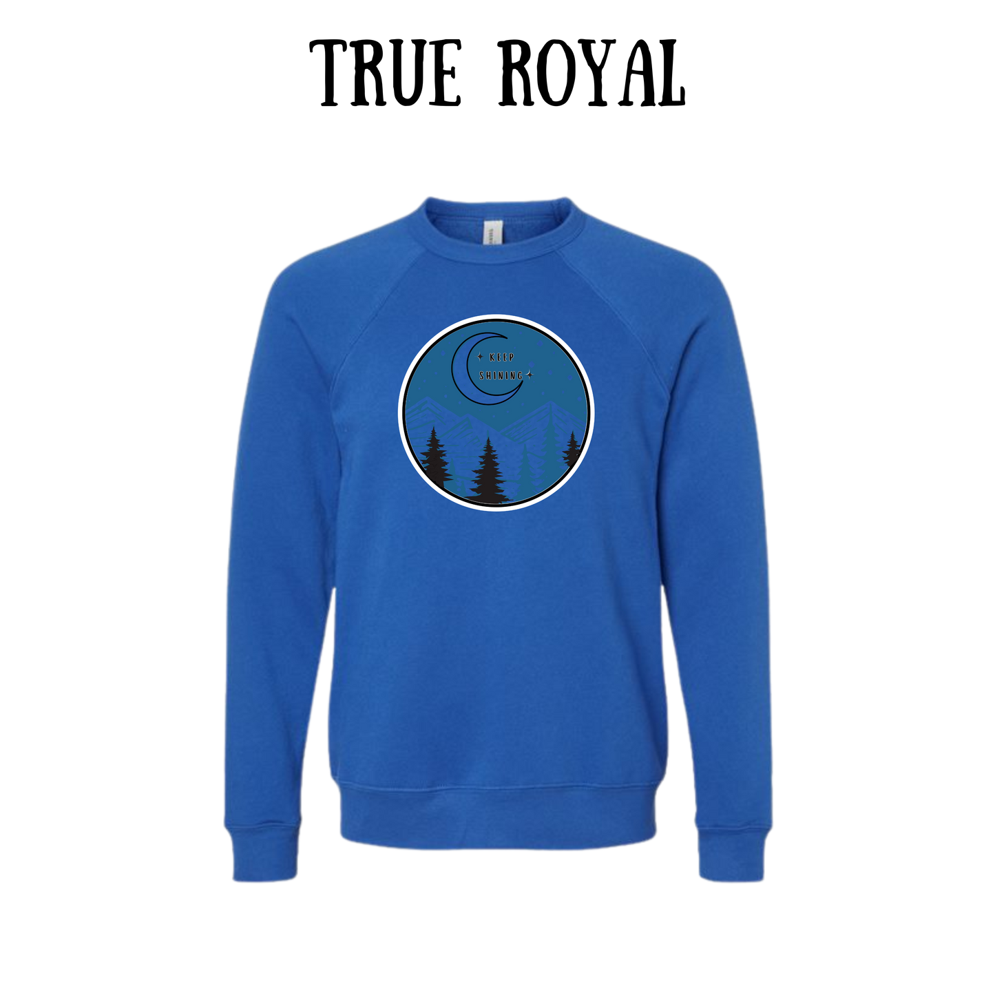 OP - Keep Shining - Sponge Fleece Raglan Sweatshirt - Blues, Purples