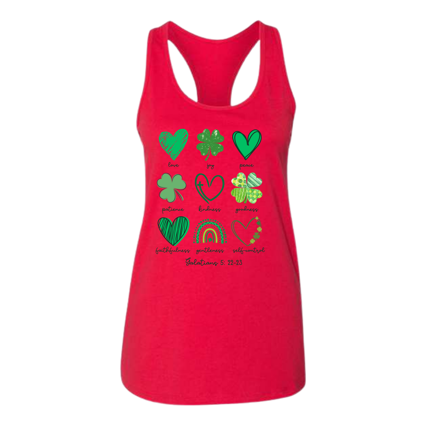 Galatians 5 - St Patrick's Day - Bella+Canvas - Women's Jersey Racerback Tank