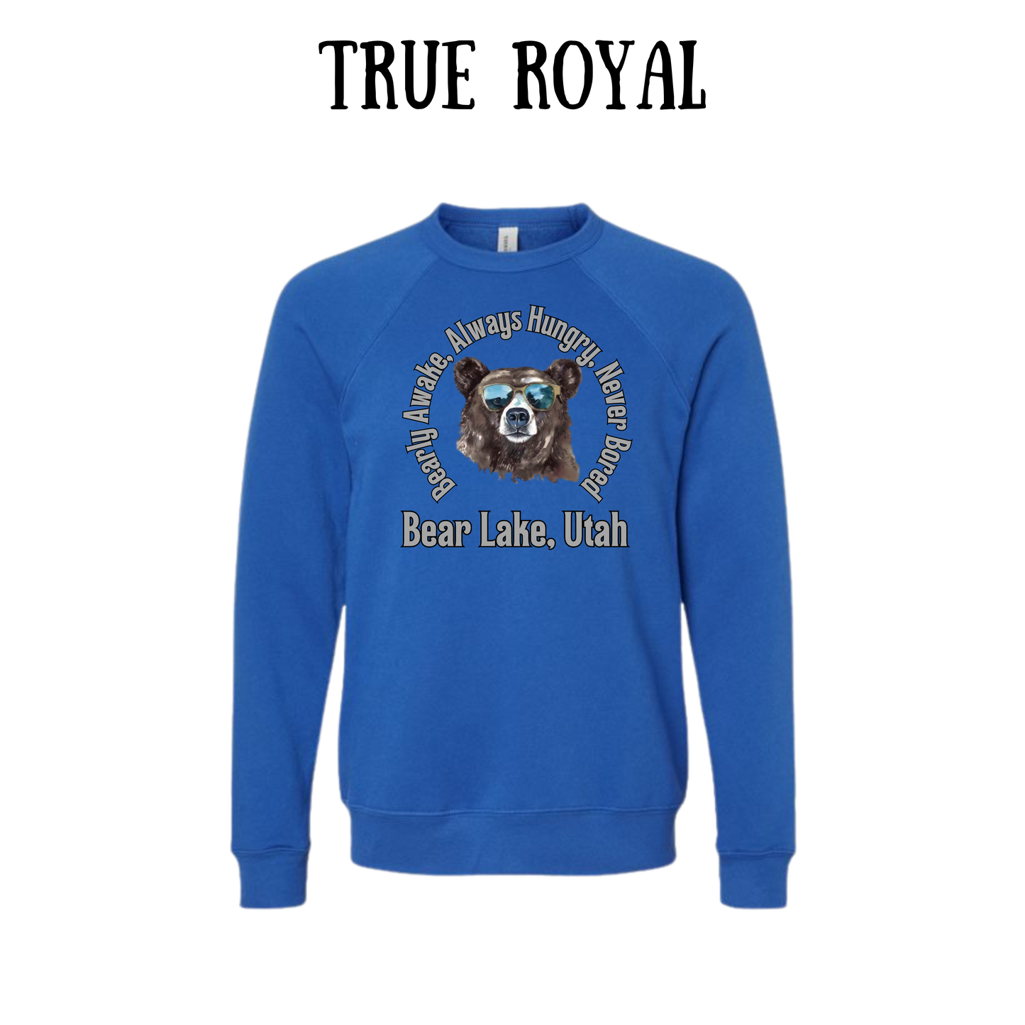 CP - Bear Lake Utah - Sponge Fleece Raglan Sweatshirt - Blues, Purples