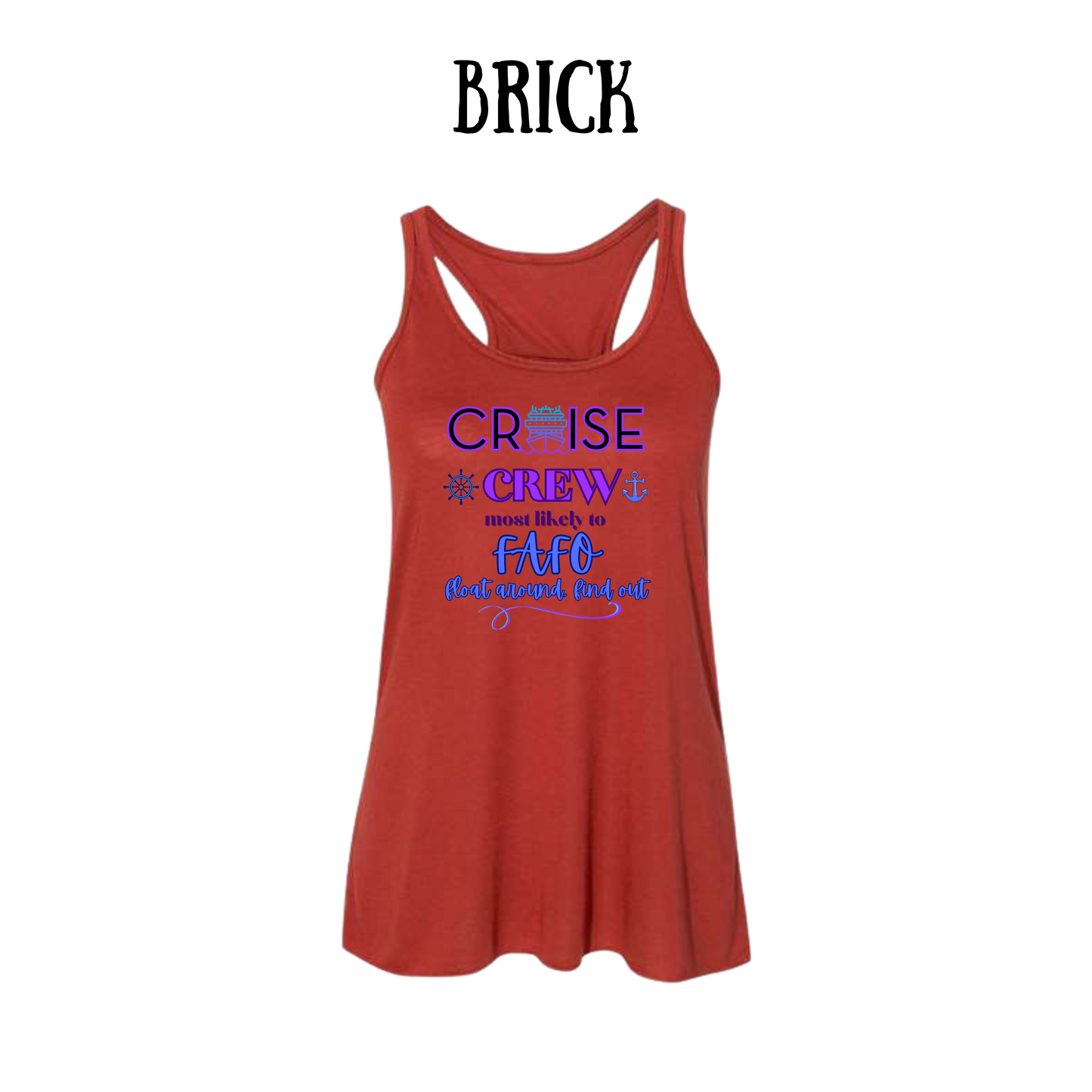 VP - Cruise Crew FAFO - Women's Flowy Racerback Tank