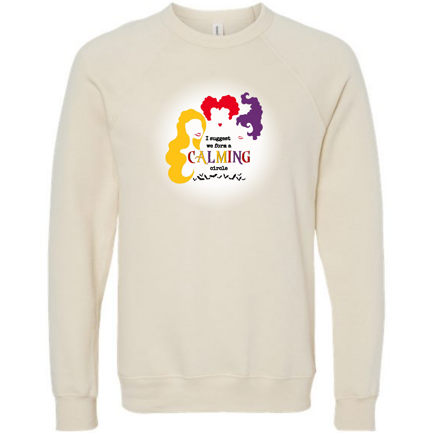 HP - Calming Circle - Sponge Fleece Raglan Sweatshirt - Greens, Neutrals