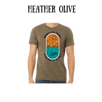 CP - Where We Listen and Don't Judge - Unisex Tee - Greens