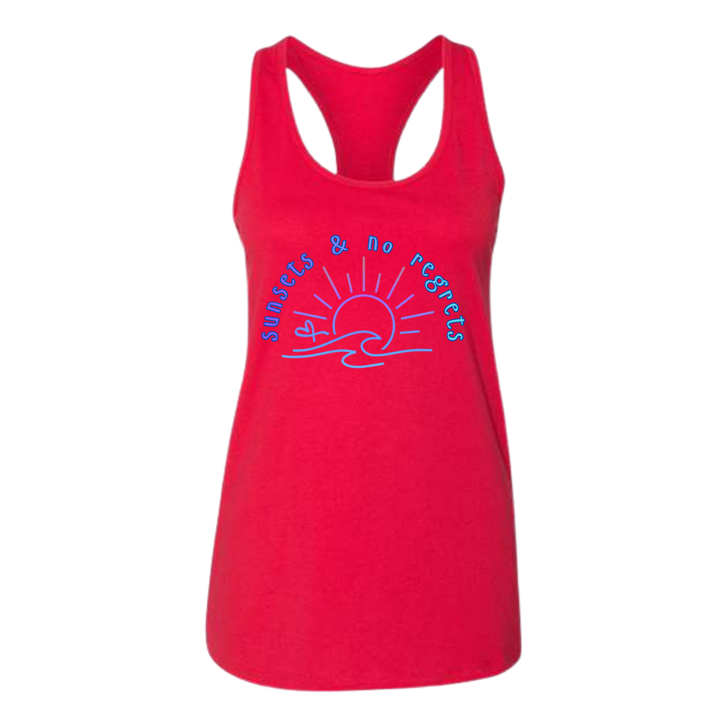 Sunsets & No Regrets - Bella+Canvas - Women's Jersey Racerback Tank
