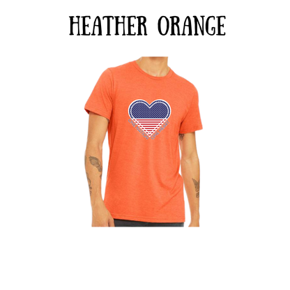 PP - One Nation One Heart - Unisex Tee - Yellows, Oranges, Reds