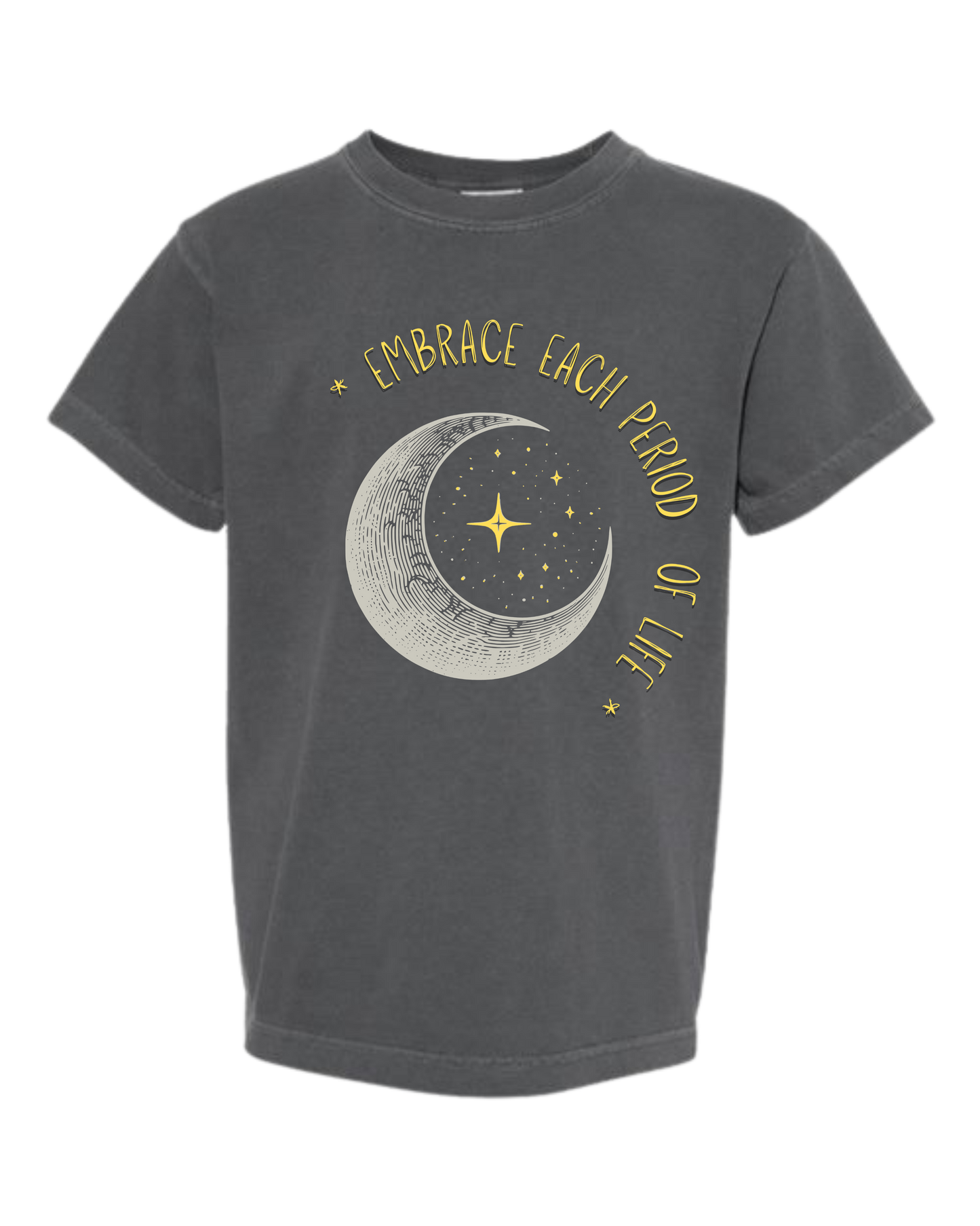 Embrace Each Period of Life - Comfort Colors - Heavyweight Youth Tee - Neutral Colors & Blues