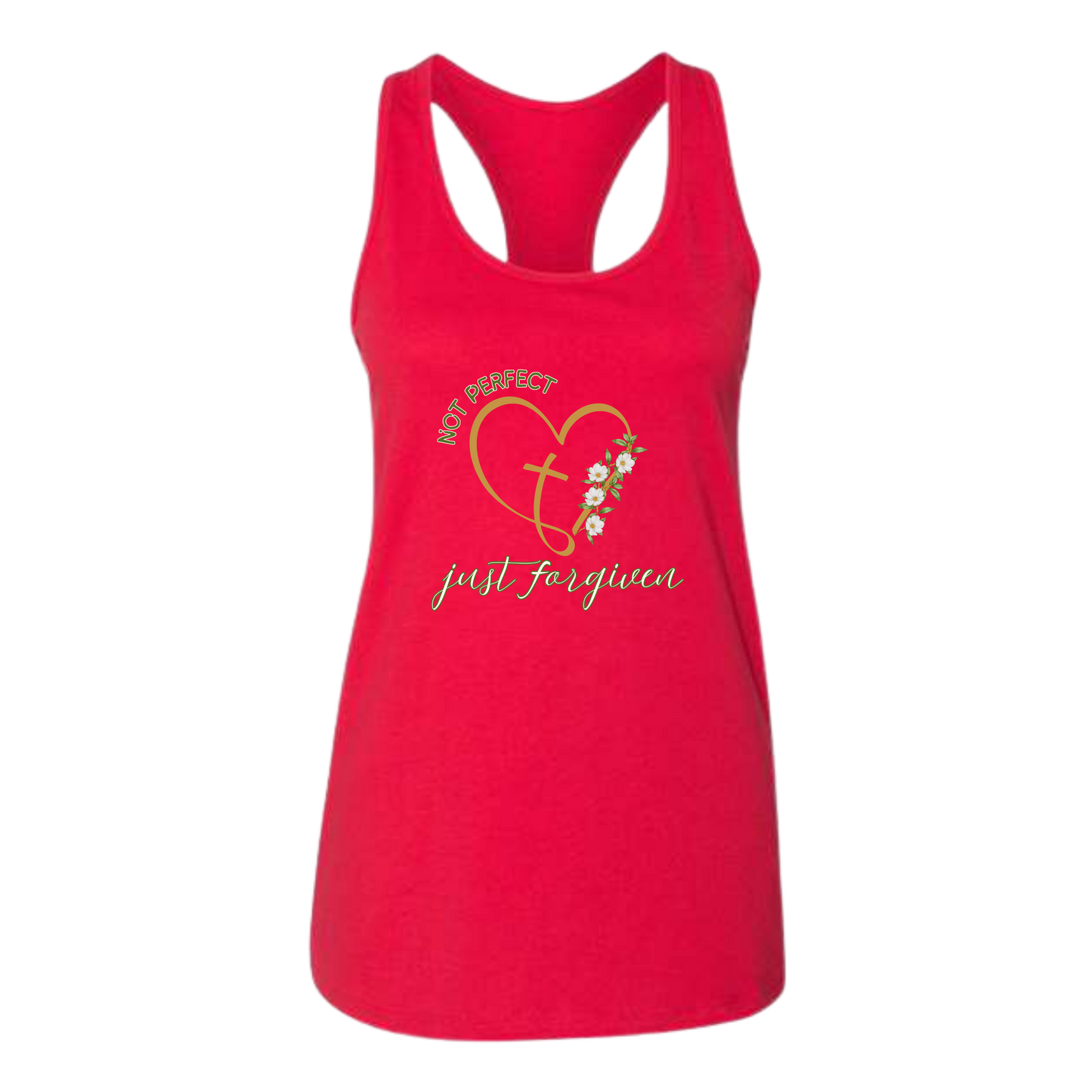 Not Perfect Just Forgiven - Bella+Canvas - Women's Jersey Racerback Tank