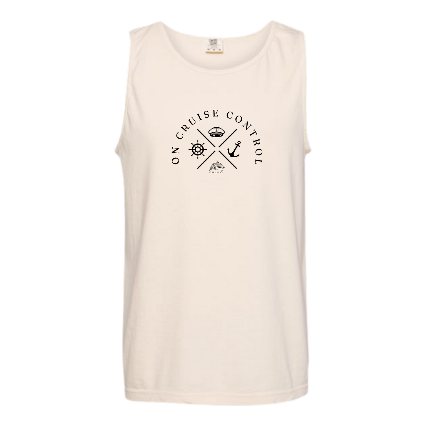 On Cruise Control - Comfort Colors - Unisex Tank - Neutral Colors & Blues